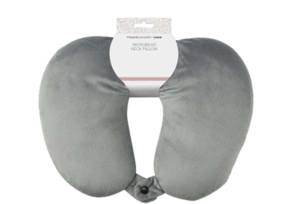 TravelSmart by Conair Microbead Neck Pillow Gray